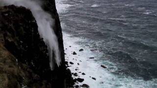 preview picture of video 'Miracle Kilt Rock Falls - Uphill Waterfall'