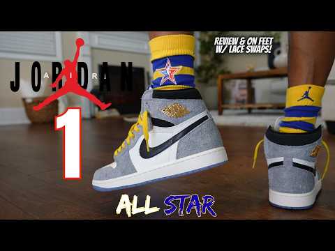 2026 JORDAN 1 HIGH OG ALL STAR COOL GREY DETAILED REVIEW & ON FEET W LACE SWAPS!