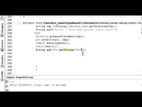 how can we Display jtextfield when select item in jcombobox