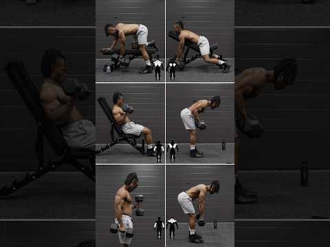 dumbbell back + biceps workout to build muscle 💪🏾