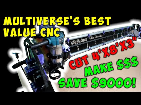 Huge DIY CNC $900, V1E LowRider3, FREE design, normally $10,000+
