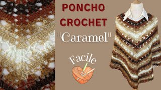 PONCHO CROCHET "CARAMEL"