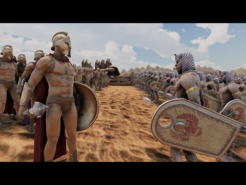 10.000 SPARTANS VS 10.000 EGYPT SPEARMAN -  ULTIMATE EPIC BATTLE SIMULATOR 2 - UEBS