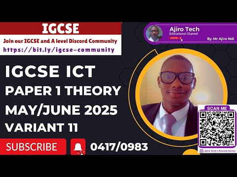 IGCSE ICT (0417/0983) Paper 1 Theory May June 2025 Variant 11