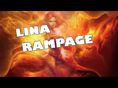 LINA FREE RAMPAGE! DOTA 2