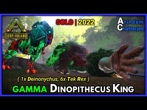 Ark Lost Island - SOLO GAMMA DINOPETHECUS KING BOSS FIGHT - S2E260