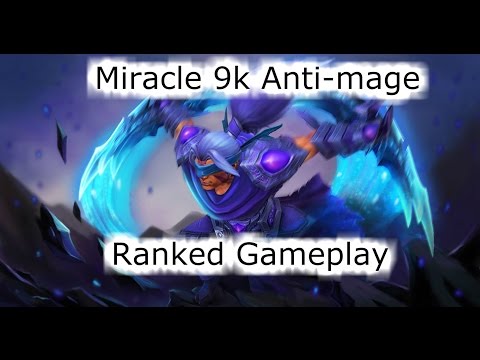 Miracle Anti-mage Mid  FARMING MACHINE [ Ranked 9k Dota 2 gameplay ]