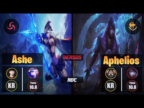Viper ASHE (ADC) [Hail of Blades] VS APHELIOS - Challenger KR Patch 10.8