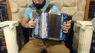 Video thumbnail for 4828 - Blue Hohner Corona II Classic Diatonic Button Accordion EAD Mi MM 31 12 $799 by Liberty Bellows
