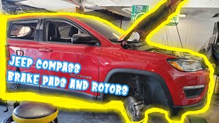 how to replace the brakes on jeep compass (front brake pads and rotors)