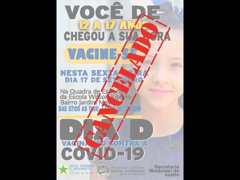 CANCELAMENTO DO Dia D - Vacinação contra o COVID-19
