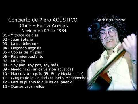 Piero - Concierto acústico en 𝐏𝐮𝐧𝐭𝐚 𝐀𝐫𝐞𝐧𝐚𝐬 - 1984 Chile (𝐂𝐎𝐌𝐏𝐋𝐄𝐓𝐎) INÉDITO