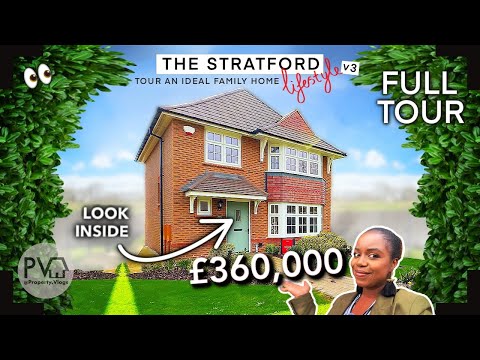 INSIDE a DESIRABLE 😍 £360K 3 BED New Build House The Stratford lifestyle Tour | Redrow Homes UK