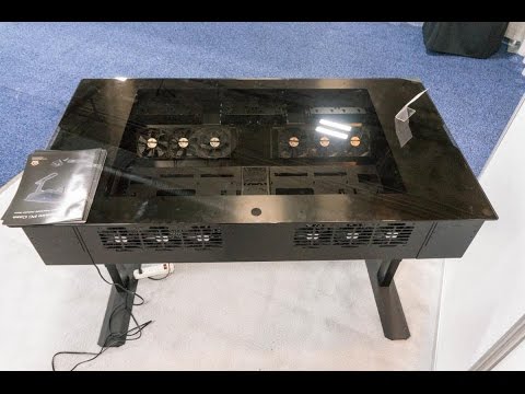 Lian-Li Shows Dual-System DK-05 all-new standing desk chassis First Look At CES 2017 price 1499 USD