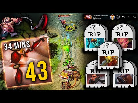 When Everyone Is Just Your Food - 33 KILLS - The Most Brutal Pudge In 7.32e | Pudge Official