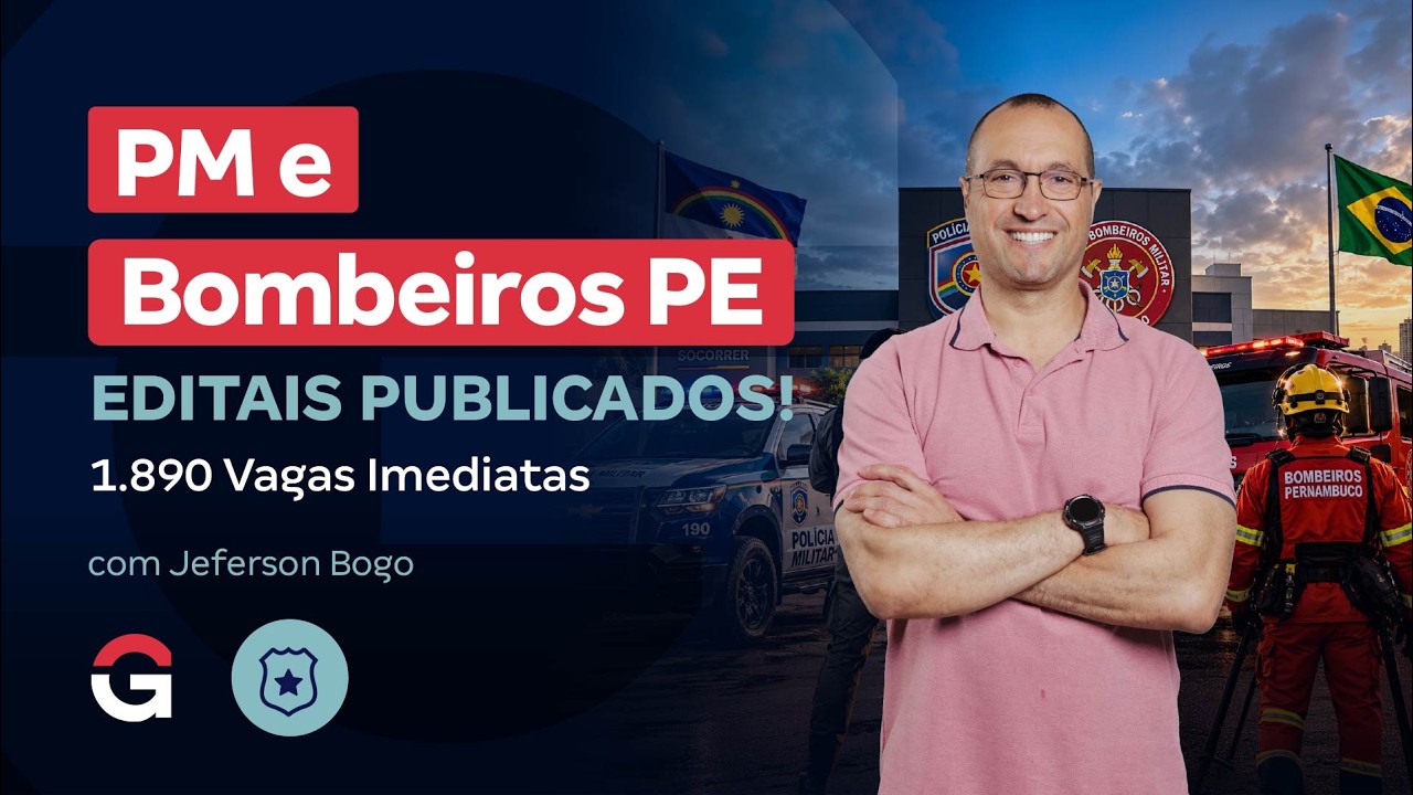 Concurso PM e Bombeiros PE: Editais Publicados! 1.890 Vagas Imediatas