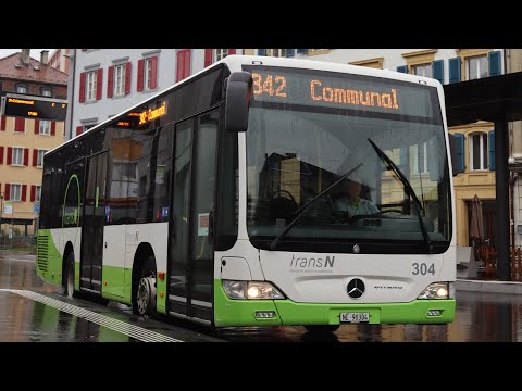 Mercedes Benz Citaro K Facelift on the Le Locle snow ! [TransN]