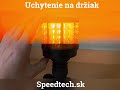 LED maják oranžový 12/24V - 64x0,5W LED / ECE R10/R65 s uchytením na tyč (ø93x183mm) - Video Youtube