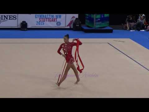 Monija CEBASEK (SLO) ribbon - 2015 Stuttgart worlds Qualifs