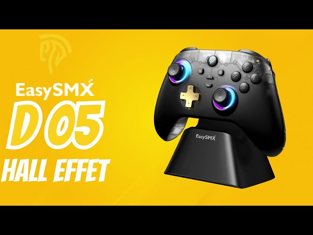 Vídeo relacionado con EasySMX D05 Mando PC Inalambrico con Base de Carga - RGB Luz - Hall Joystick - Hall Trigger, Gamepad con 1000 mAh Batería Recargable- Vibración - Turbo- para PC/Switch/Móvil - Negro