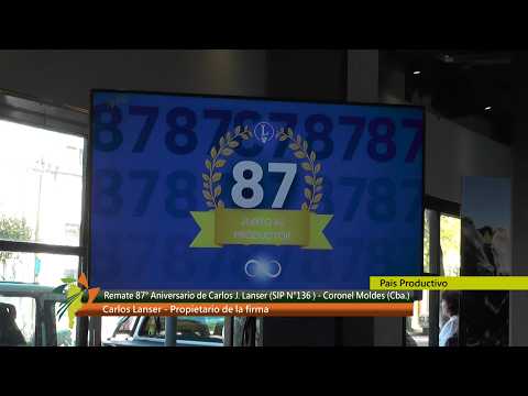 87° Aniversario Consignataria Carlos J Lanser SA. Coronel Moldes, Cba. 04 2026