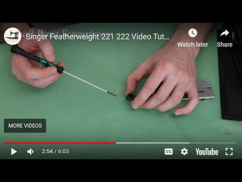 Singer Featherweight 221 222 Video Tutorial - Small Wera Screwdriver