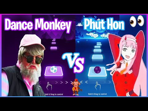 Dance Monkey Song VS Phao 2 Phut Hon TikTok Song - Tiles Hop EDM RUSH! - YouTube