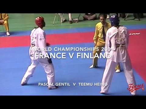 FRANCE V FINLAND +84KG  MALE WORLD CHAMPIONSHIPS 2001 JEJU KOREA