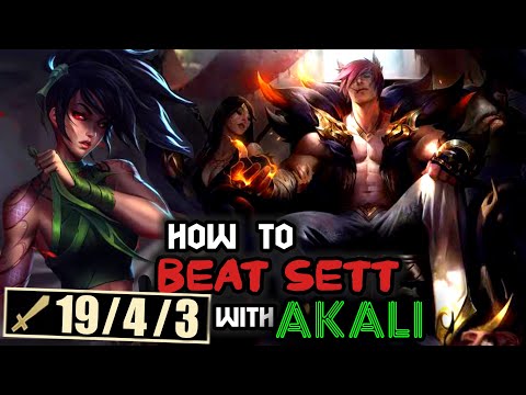 How to Beat  SETT as Akali Mid [FIRST PENTAKILL S12]- Akali vs Sett Full gameplay I Care4Dash