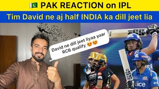 RCB qualify hogaye dill jeet liya Tim david ne || Pak reaction on IPL 2022 MI vs DC