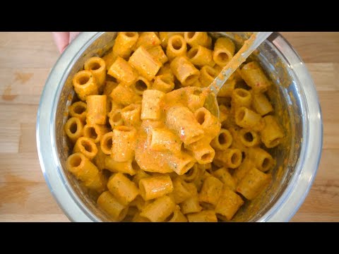 PASTA FREDDA: la ricetta con pesto di pomodorini datterini freschi TUTTO A CRUDO