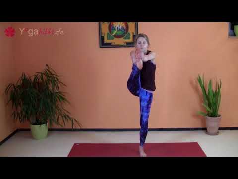 Fuß zum Kopf Stellung   Vrikshasana Variation