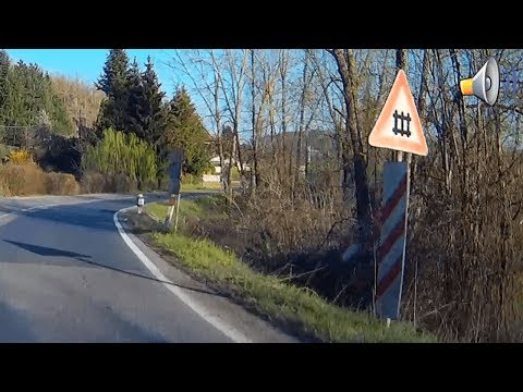 Passaggio a livello Prasco (AL) dir. Genova # railroad crossing # bahnübergang # 踏み切り