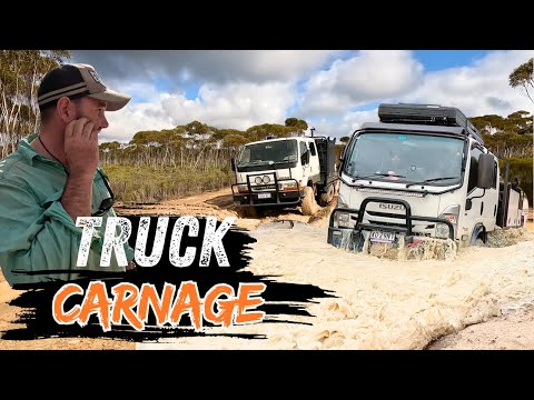 DAMAGE TRUCKS ON THE HOLLAND TRACK - BROKEN & OVER IT! 4WDing DISASTERS