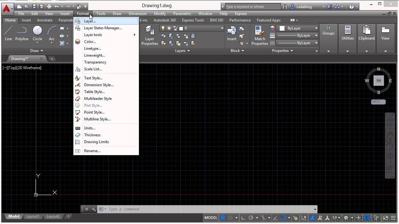 Learning Autodesk AutoCAD 2015 Toolbars And The Menubar