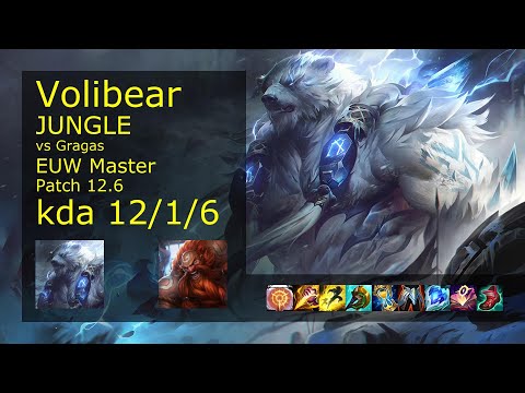 Volibear vs Gragas Jungle - EUW 12/1/6 Patch 12.6 Gameplay