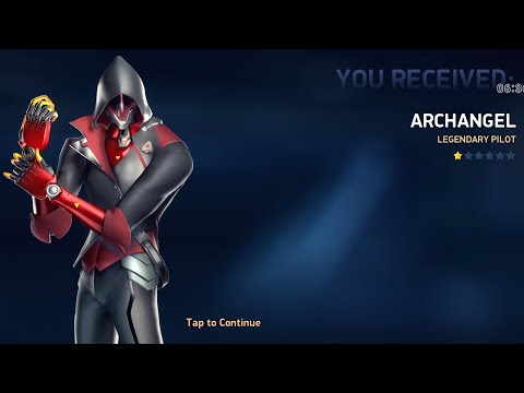 unlocking Archangel legendary pilot for sniper and 40k implents  in  600k credit.  @mech arena.