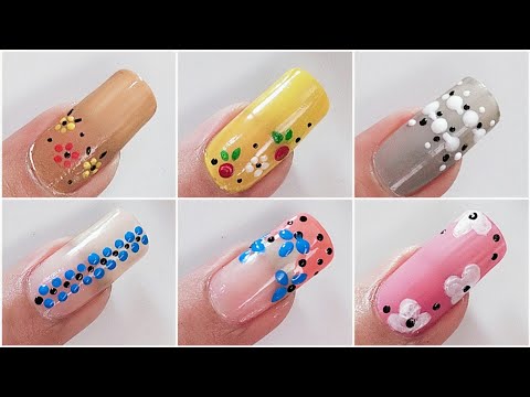 6+ Easy  Nail Art designs 😍 Diseños de uñas 2024 / Beginners Nail Art