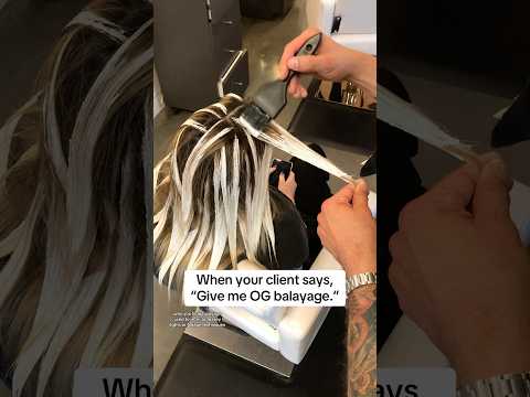 This is the original balayage technique. #balayage #blonde #hairtutorial #haircolor