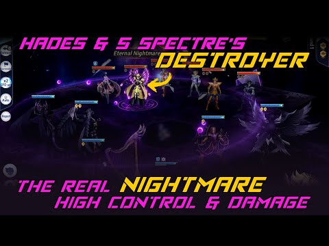 Saint Seiya Awakening - Hypnos Destroying "Hades & 5 Spectre's Line Up" Massive Control & Damage!