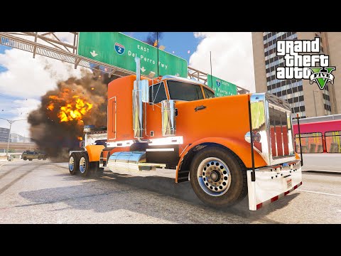 GTA 5 PHANTOM TRUCK CRASHES - IMPACT COMPILATION - DESTRUCTION