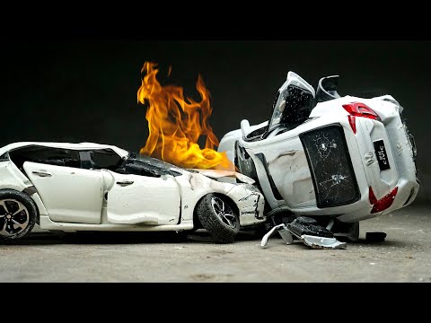 Toyota Corolla VS Honda Civic Crash Test | Cars Destruction in Slow Motion