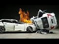 Toyota Corolla VS Honda Civic Crash Test Cars Destruction In Slow Motion