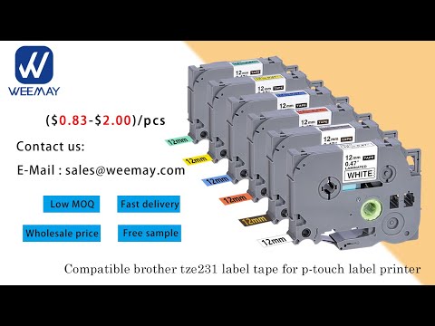 Compatible brother tze231 label tape for p-touch label printer