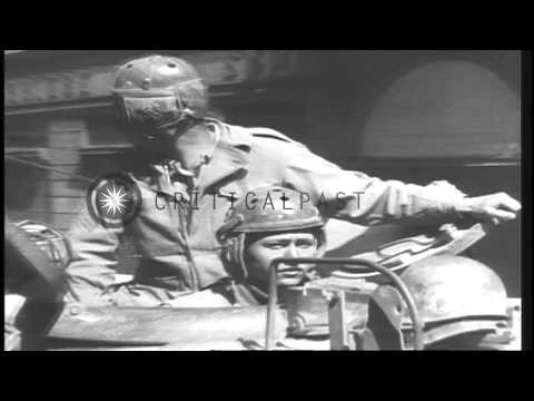 Civilians strike German officers after the Germans surrender in Milan, Italy duri...HD Stock Footage
