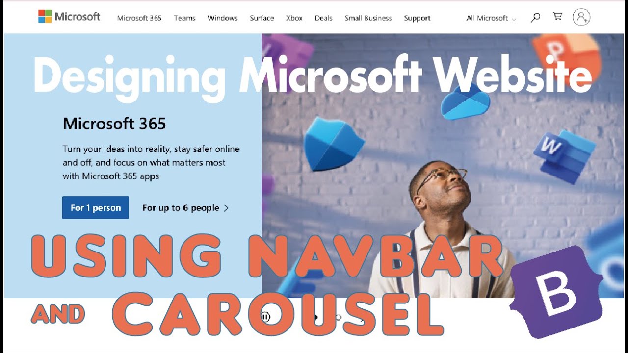 Bootstrap 104 : Designing Microsoft Website using Bootstrap only