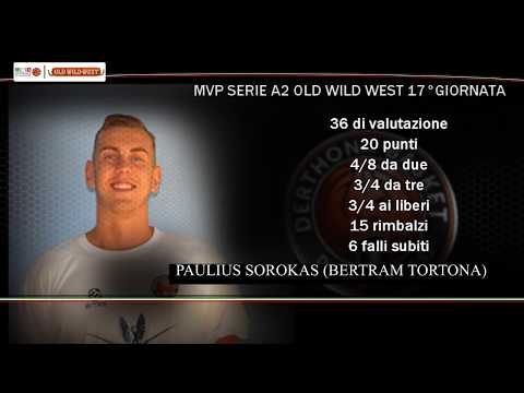Mvp 17^ giornata Serie A2 Old Wild West: Paulius Sorokas