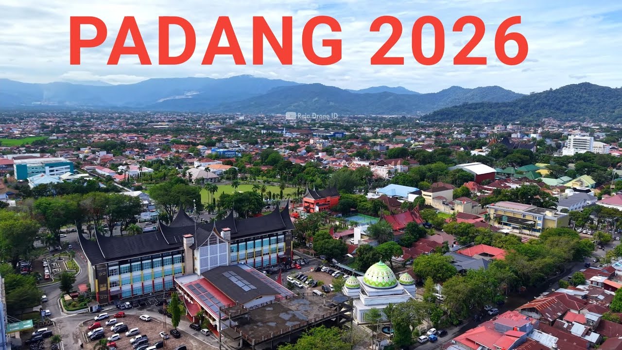 Drone View Padang City Indonesia 2026