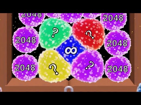 Satisfying Mobile Game / 2048 Marmalade - melty bubbles gameplay All Max Level part 1