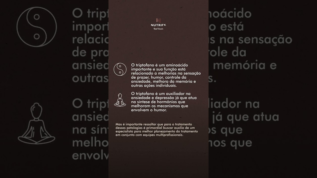 Tryptophan L Triptofano 190mg com 60 cápsulas Nutrify - Extra Delivery #suplementos #triptofano